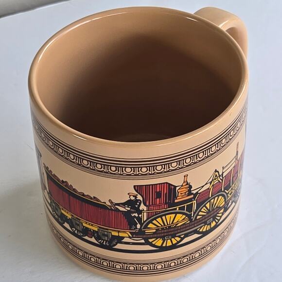 Vintage Ralph Lauren  Steam Engine Train Coffee Mug - Western Express Chaps 90's - Picture 1 of 10